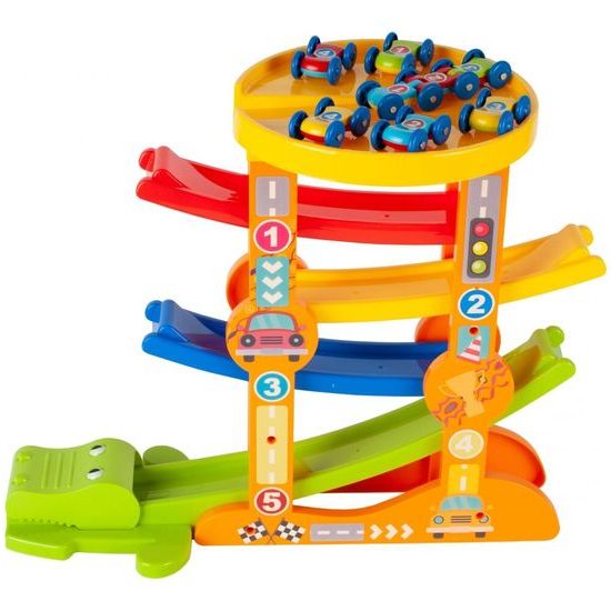 Skluzavka se 6 autíčky Krokodýl