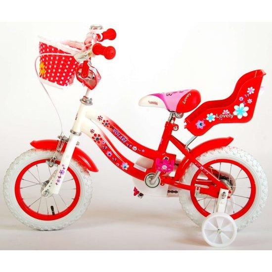 Dětské kolo Volare Lovely 12" červeno-bílé