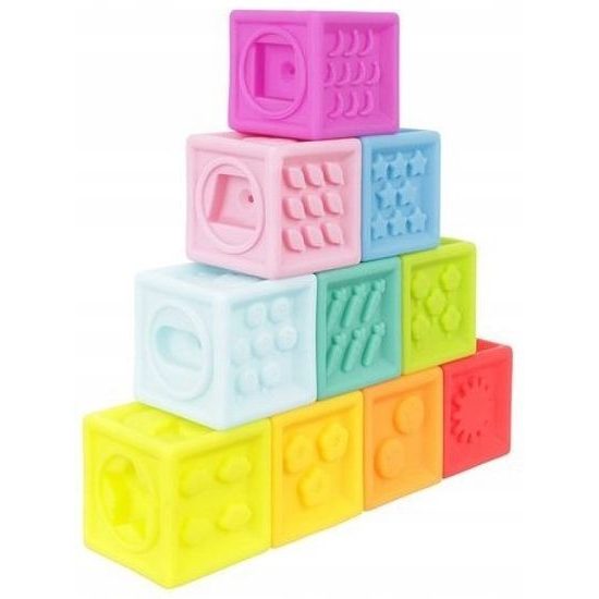 Haunger senzorické kostky pro nejmenší Textured Blocks 10 kusů