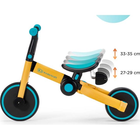 KINDERKRAFT 4TRIKE dětská skládací tříkolka 2v1 Sunflower Blue