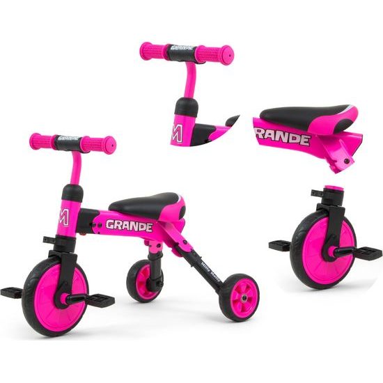 Dětská tříkolka 2v1 Milly Mally Grande pink