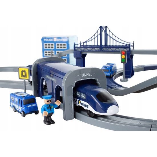 Doris policejní vláčkodráha na baterie 92 dílků Police Train
