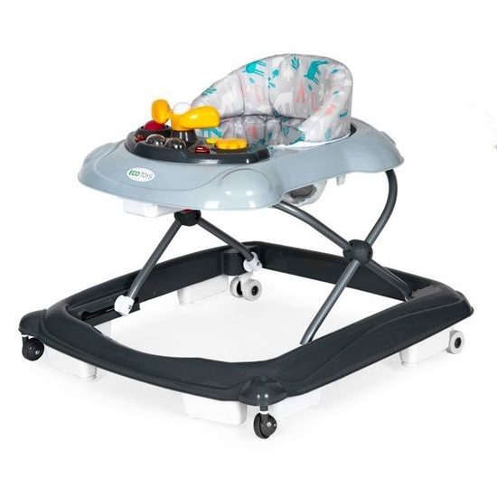 Ecotoys dětské vzdělávací chodítko - tmavě šedé