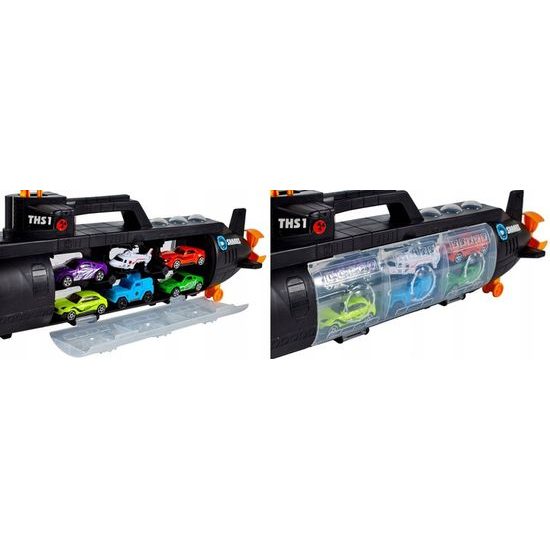 Ponorka s autíčky a helikoptérou Shark Submarine