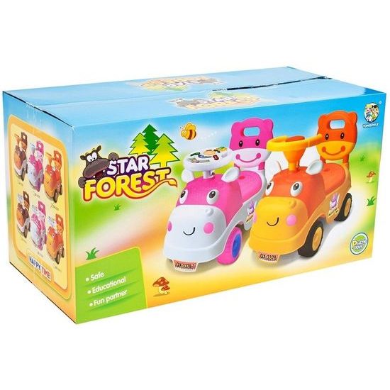 Dětské mini odrážedlo Kravička - žluté