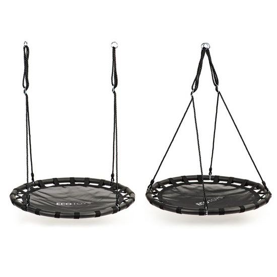 Ecotoys dětská houpačka Čapí hnízdo černá