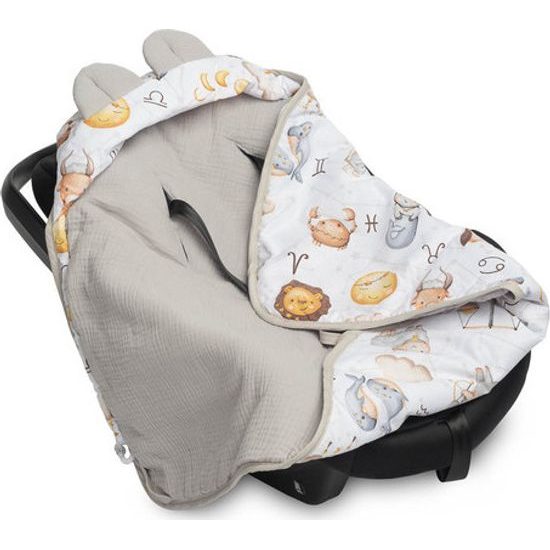 Dětská zavinovačka do autosedačky Zvěrokruh, šedá