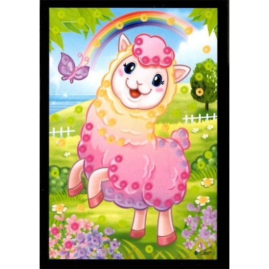 Flitrový mini obrázek lama - mix 4 druhy