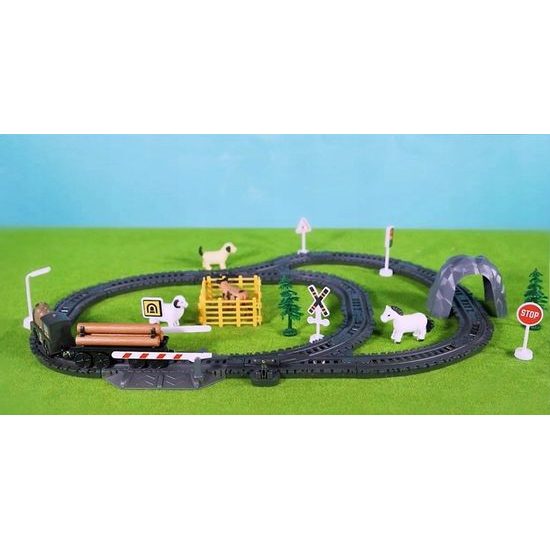 Doris vláčkodráha na baterie s příslušenstvím 66 dílků Electric Train
