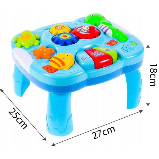 Edukační stoleček s piankem a zvuky 2v1 Želvička