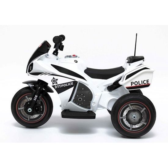 Dětská elektrická tříkolka Future Police bílá