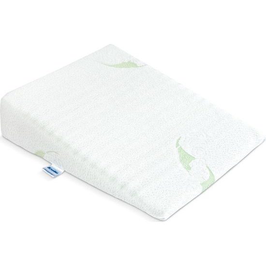 Kojenecký polštář - klín Sensillo bílý Luxe s aloe vera 30x38 cm do kočárku