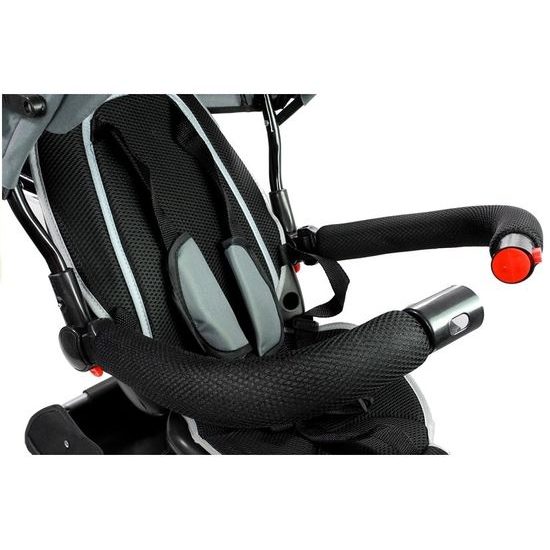 Majlo Toys multifunkční tříkolka s nafukovacími koly PRO500 stříbrná