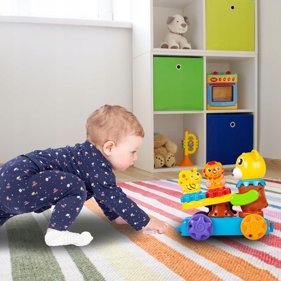 Veselé autíčko pro nejmenší s ozubenými kolečky Bear Car