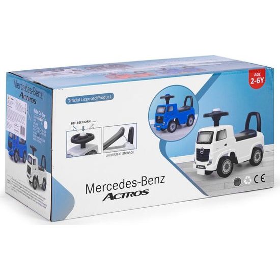 Dětské mini odrážedlo se zvuky Mercedes Actros - bílé