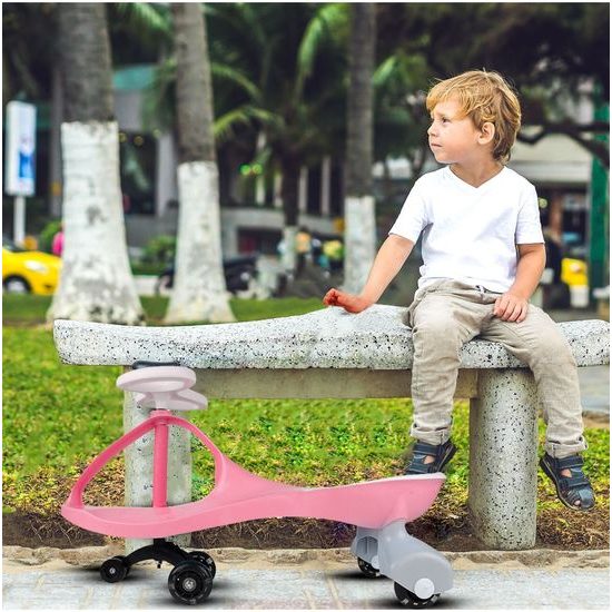 Gravitační odrážedlo se svítícími koly Spinner růžové