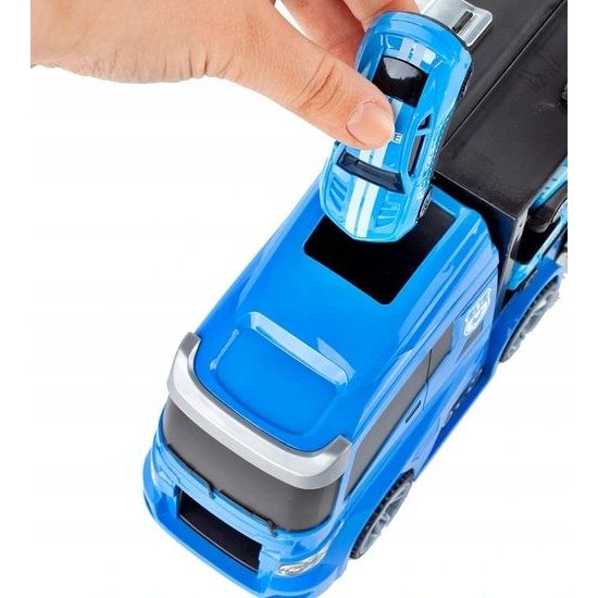 Nákladní auto s autíčky, helikoptérou a skluzavkou Police Truck II