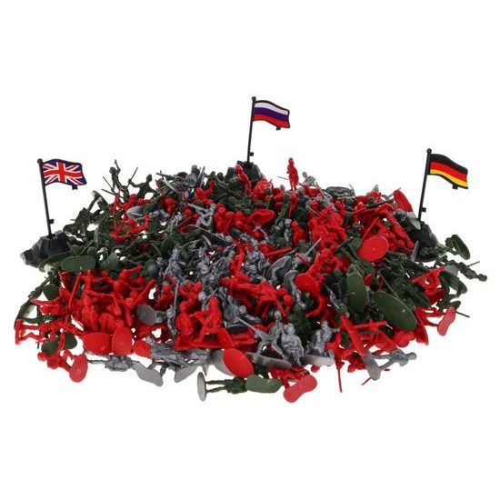 Sada plastových vojáčků s vlajkami Battle Squadron 300 kusů