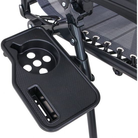 Zahradní a plážové lehátko se stojanem na nápoje a telefon