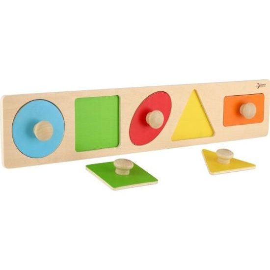 Dřevěná Vkládačka 5ks - geometrické tvary pro nejmenší