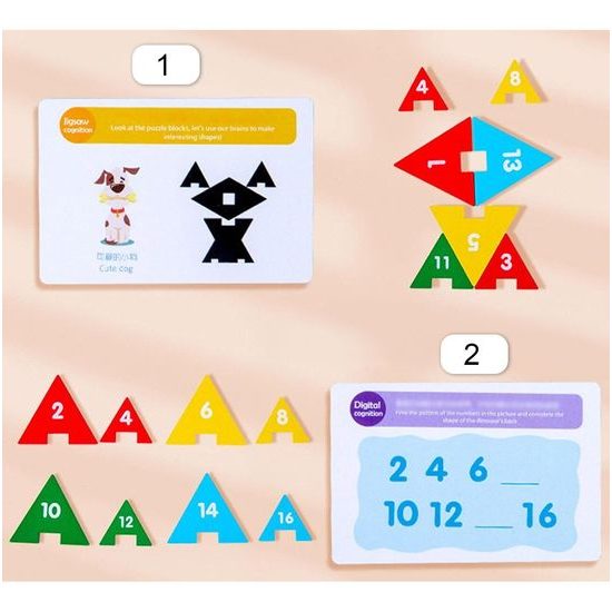 Dřevěná ukládačka pro děti Dinosaurus