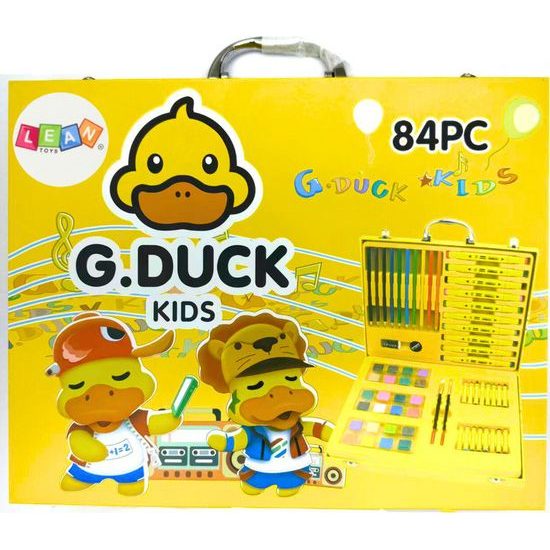 Umělecká sada v kufru Žlutá kachna 84 ks