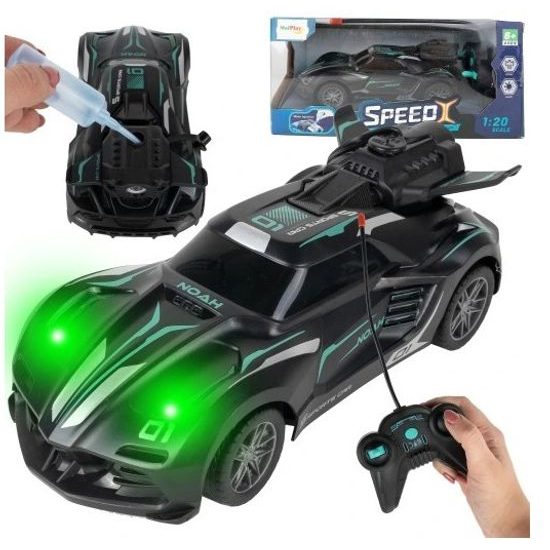Autíčko na dálkové ovládání s kouřovým efektem Speed X 1:20 černé