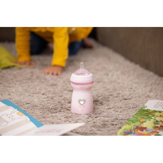 CHICCO Láhev kojenecká Natural Feeling 330ml, 6m+ Girl