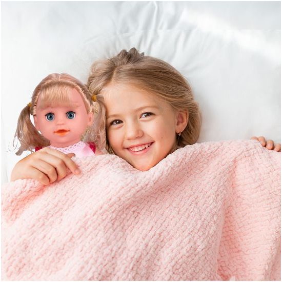 Postýlka pro panenku Play House 37 cm s panenkou a příslušenstvím