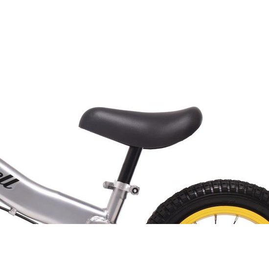 Dětské odrážedlo s nafukovacími koly 12" Rex stříbrno-žluté