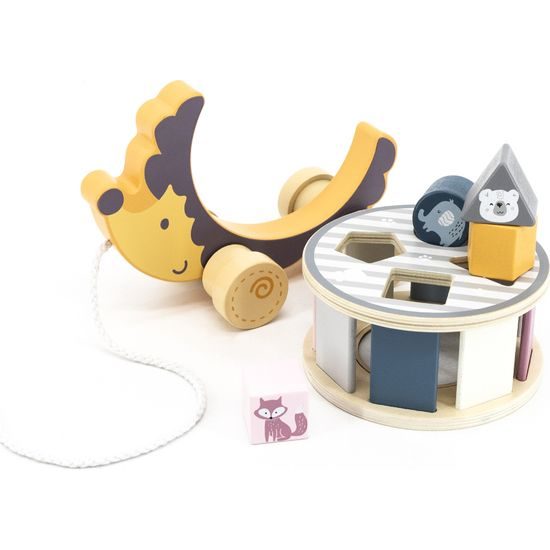 Viga Dřevěná tahačka a vkládačka - Ježek