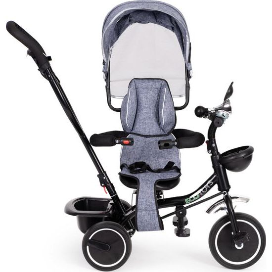 Ecotoys dětská tříkolka s otočným sedadlem Trike 2v1 šedá