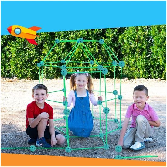 Svítící kreativní stavebnice ze slámek Creative Forts 52 dílků