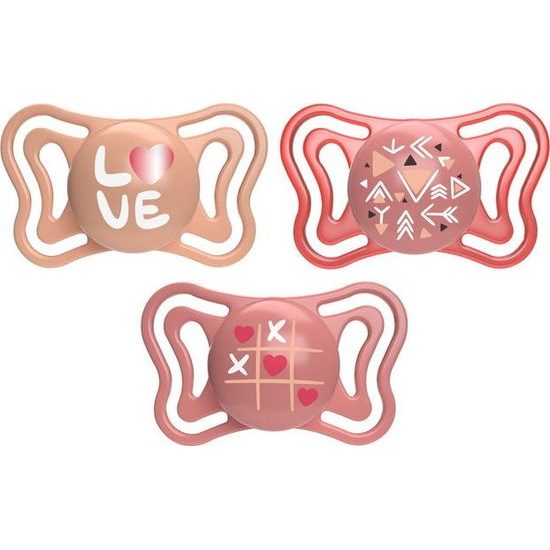 Silikonový dudlík Physio Light 16m, 2ks růžový