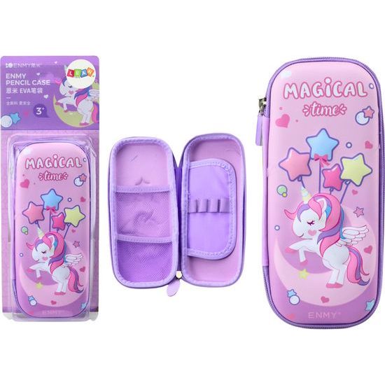 3D penál Unicorn, fialová