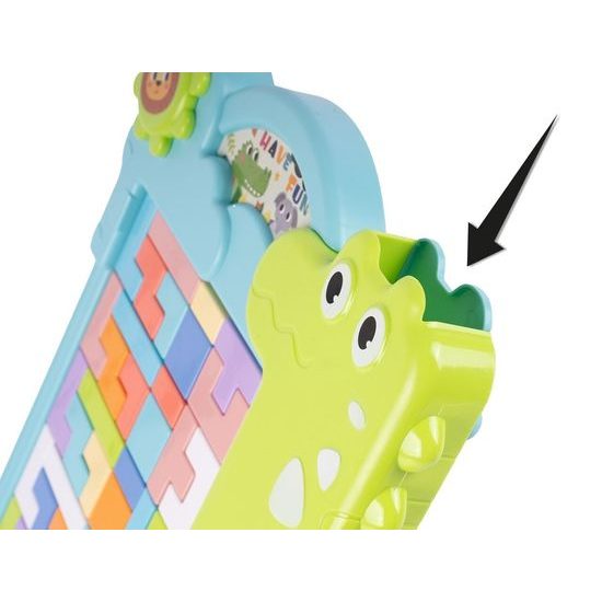 Dětská dovednostní hra Tetris s krokodýlem