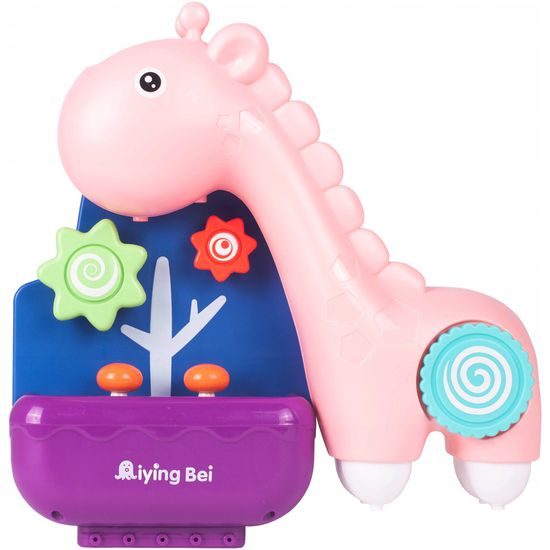 Dětská fontánka do vany Žirafa růžová