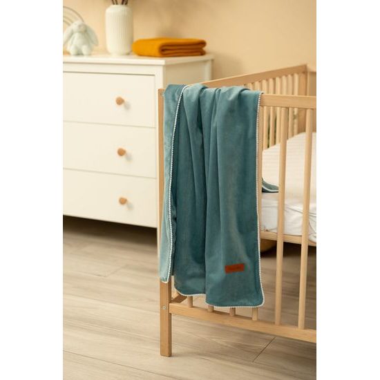 Dětská dečka velvet smaragdová 75x100 cm