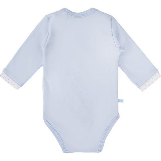 EEVI Kojenecké body s dlouhým rukávem Newborn modrá 62 (3-6m)