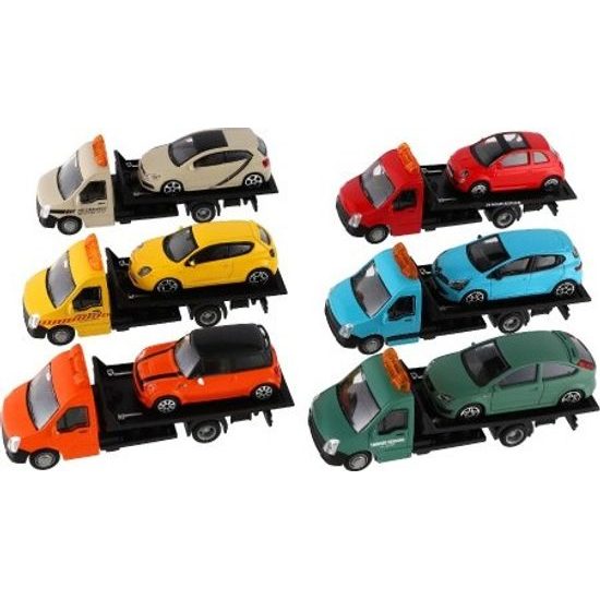 Auto/kamion Bburago odtahovka + auto - mix 6 barev