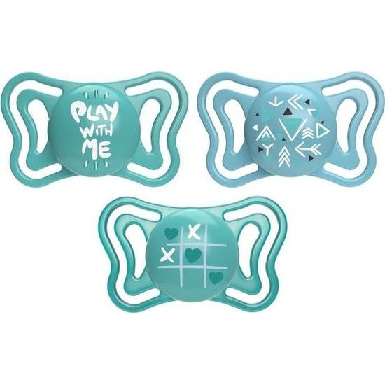 Silikonový dudlík Physio Light 16m, 2ks modrý