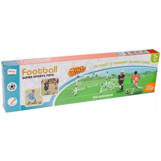 Fotbalová branka 2v1 s míčem 120x80 cm