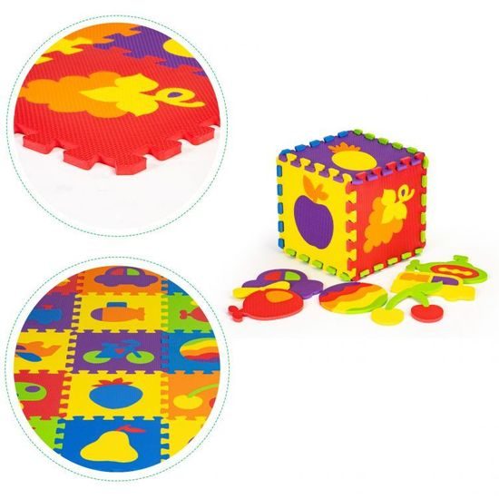 Ecotoys XXL pěnová puzzle hrací deka Happy Fruit