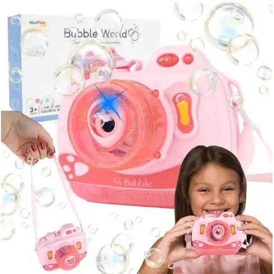 Bublifuk na baterie fotoaparát Bubble Cam růžový