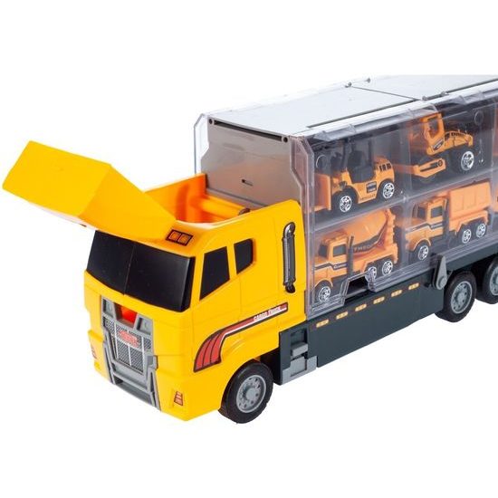 Nákladní auto se 6 stavebními stroji Building Truck