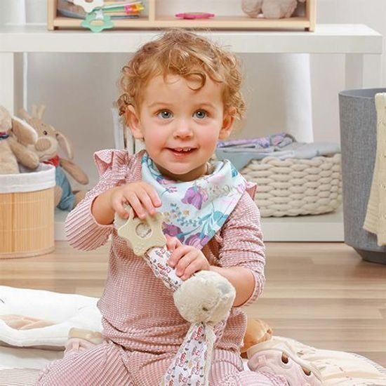 Dětský šátkový bryndáček - kytičky 2ks