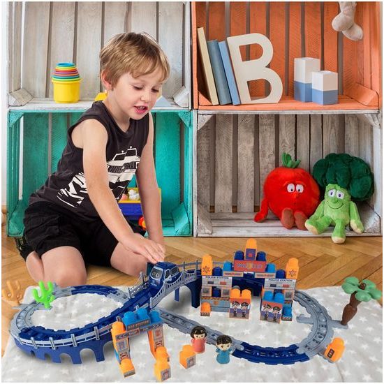 Policajná vláčikodráha so svetlom a zvukom Police Trail 65 súčasťí