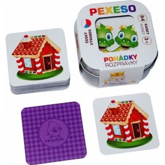 Pexeso - Pohádky 64 karet - společenská hra