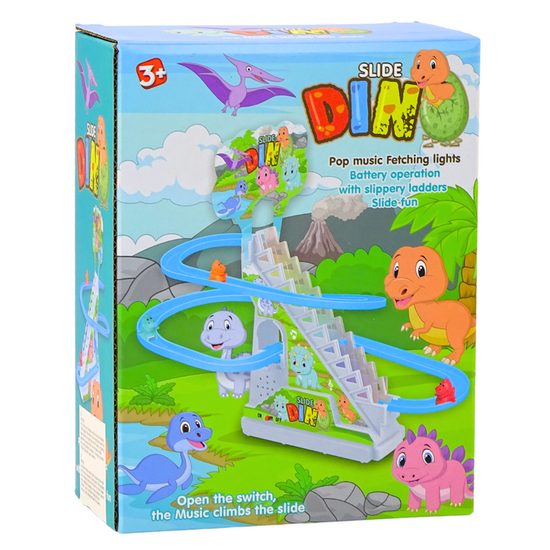 Dětská hra na baterie dinosauři na tobogánu Funny Dino