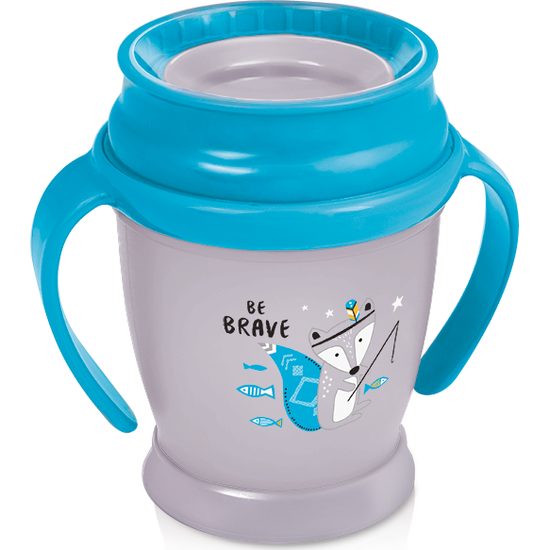 Lovi Lovi Kouzelný hrneček Junior 360° Indian Summer Boy, 12m+ - modrý